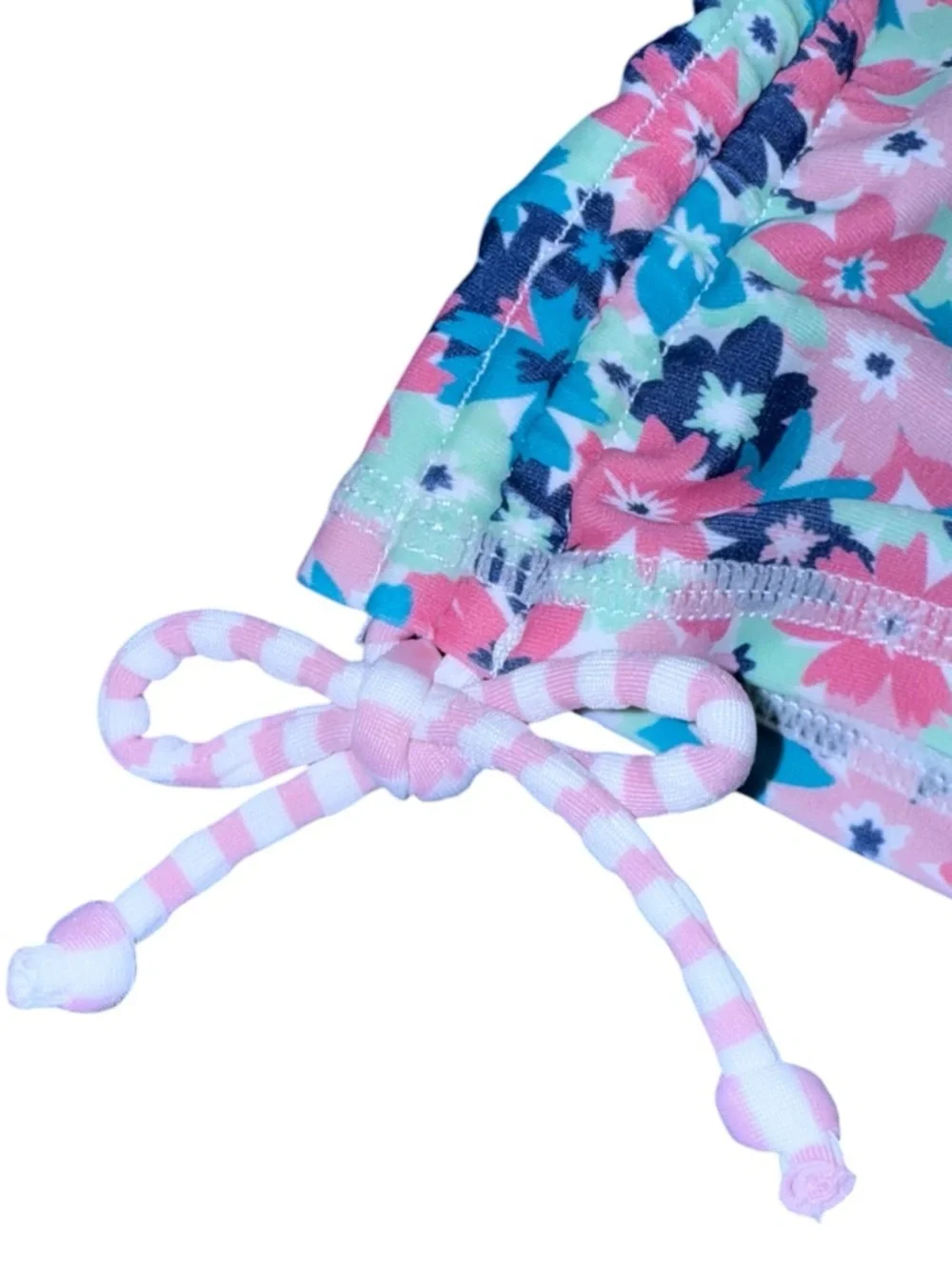 Ruffle Butts Floral Rash Guard 6-12M Long Sleeve Swim Top Adjustable Side Tie